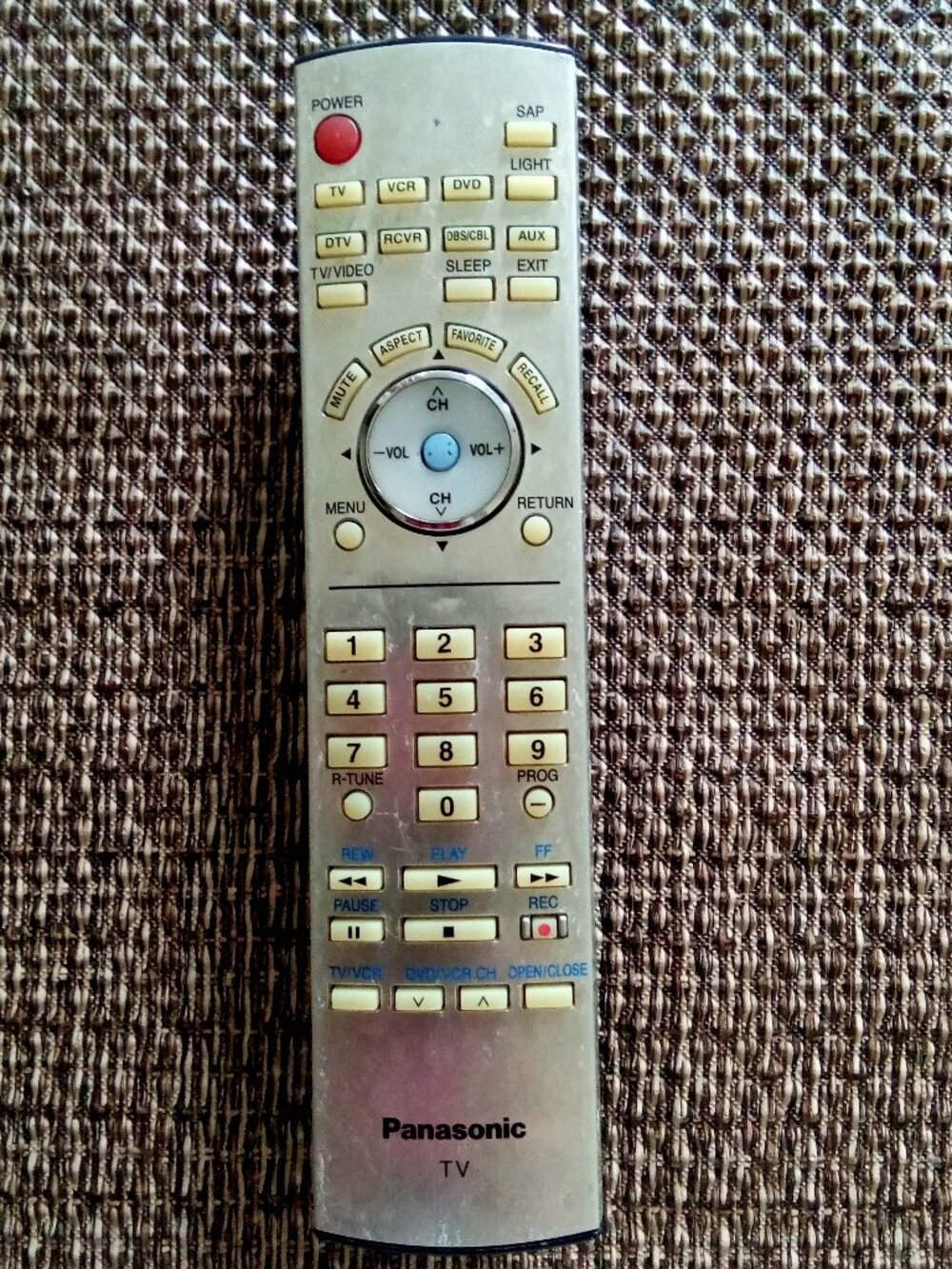 Panasonic TV DVD VCR Replacement Remote Control EUR7627Z90 Original OEM Combo